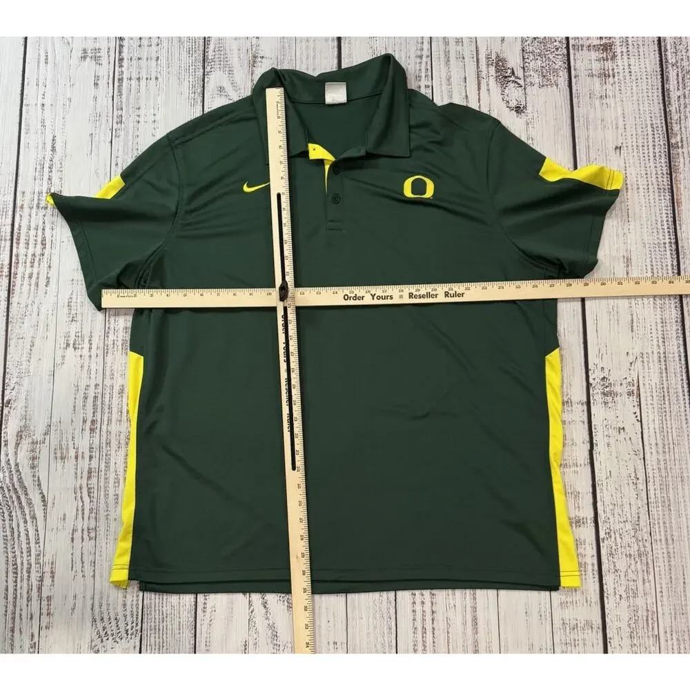 Nike Dri-FIT Oregon Ducks Polo Green Men's 2XL - Picture 5 of 7